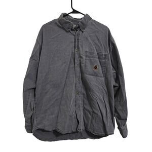 Bugle Boy Company VTG Men’s Button Up Shirt XL Gray Long Sleeve Casual Classic